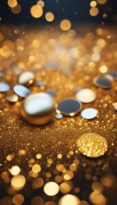 gold and orange glitter background aesthetic wallpaper 2