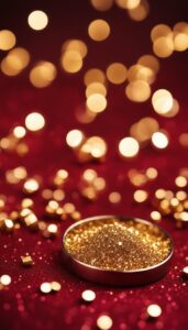 gold and red glitter Christmas background aesthetic wallpaper 4