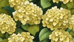 gold hydrangea ortensia flower aesthetic background wallpaper illustration 1