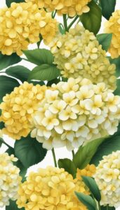 gold hydrangea ortensia flower aesthetic background wallpaper illustration 4