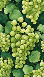 green grape vine pattern background wallpaper illustration 2