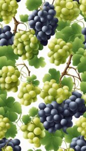 green grape vine pattern background wallpaper illustration 3