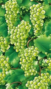 green grape vine pattern background wallpaper illustration 4