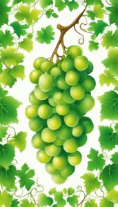 green grape vine pattern background wallpaper illustration 5