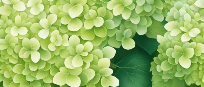 green hydrangea ortensia flower aesthetic background wallpaper illustration 2