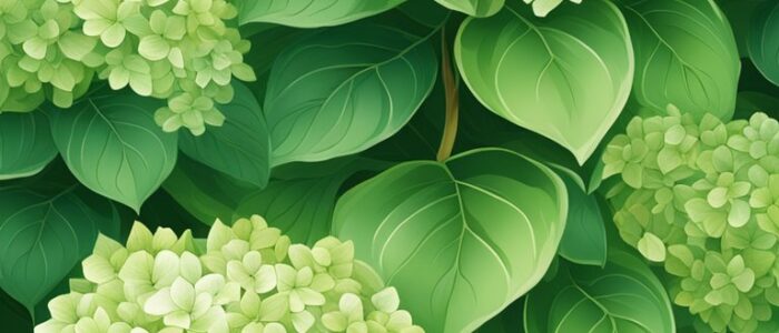 green hydrangea ortensia flower aesthetic background wallpaper illustration 3