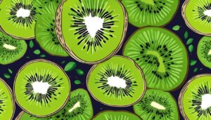 green kiwi fruit pattern background illustration aesthetic wallpaper 1