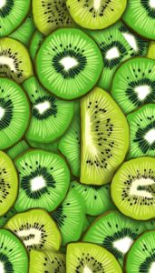 green kiwi fruit pattern background illustration aesthetic wallpaper 2