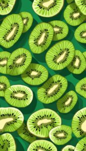 green kiwi fruit pattern background illustration aesthetic wallpaper 3