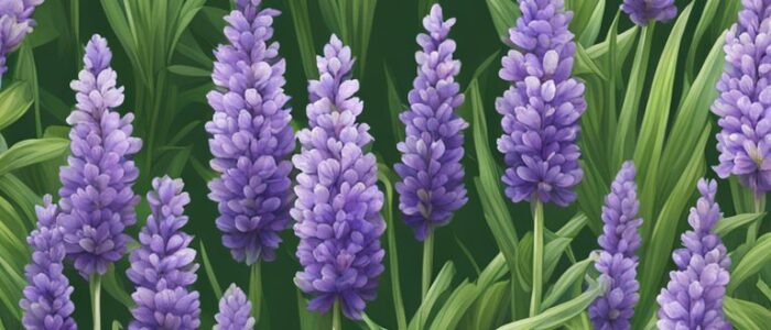 green lavender plants flowers background wallpaper aesthetic illustration 3