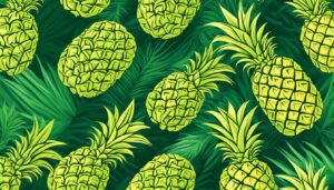 green pineapple ananas fruit pattern background aesthetic illustration wallpaper 1