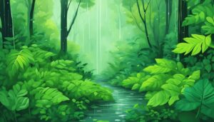 green rain background wallpaper aesthetic illustration 5