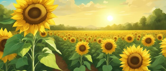 green sunflower background illustration aesthetic 1