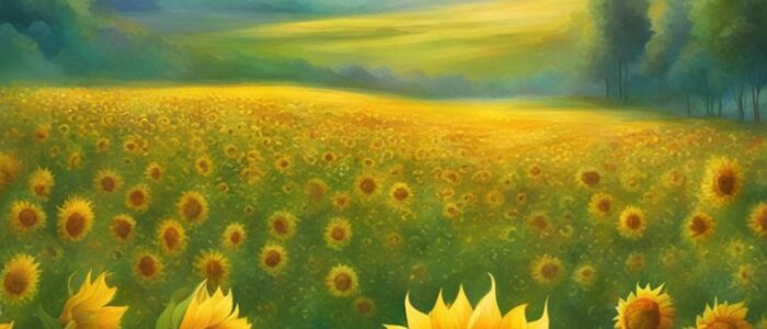 green sunflower background illustration aesthetic 2