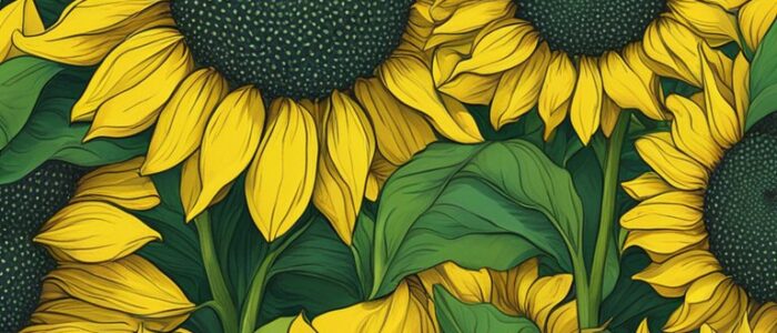 green sunflower background illustration aesthetic 3