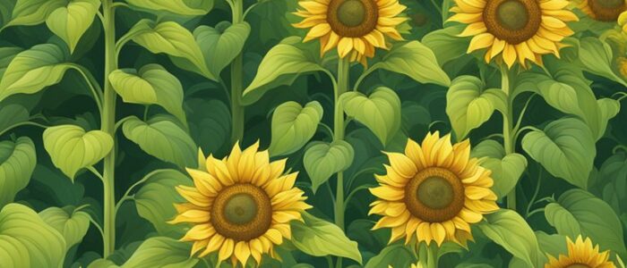 green sunflower background illustration aesthetic 4