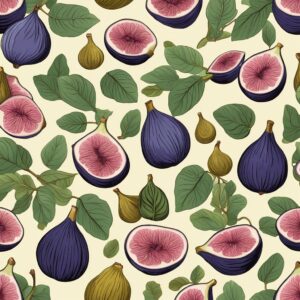 hand drawn style figs pattern background illustration 1