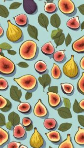 hand drawn style figs pattern background illustration 3