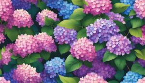 hand drawn style hydrangea ortensia flower aesthetic background wallpaper illustration 1