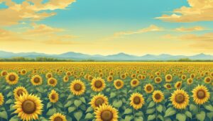 hand drawn style sunflower background illustration aesthetic 1