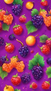 mulberry fruit purple pattern background wallpaper aesthetic illustration 1