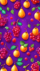 mulberry fruit purple pattern background wallpaper aesthetic illustration 2
