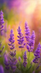 orange lavender plants flowers background wallpaper aesthetic illustration 5