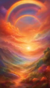 orange rainbow background wallpaper aesthetic illustration 2