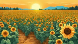 orange sunflower background illustration aesthetic 1