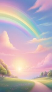 pastel rainbow background wallpaper aesthetic illustration 3