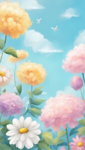 pastel summer phone aesthetic wallpaper background illustration 1