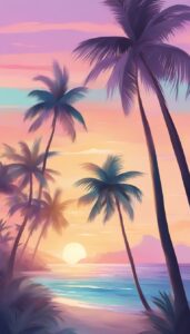 pastel summer phone aesthetic wallpaper background illustration 2