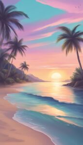 pastel summer phone aesthetic wallpaper background illustration 5