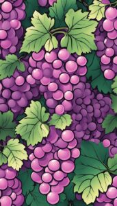 pink grape vine pattern background wallpaper illustration 3