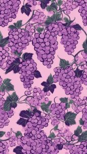 pink grape vine pattern background wallpaper illustration 4