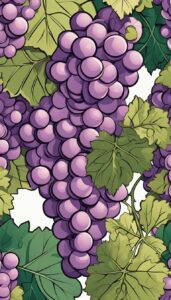 pink grape vine pattern background wallpaper illustration 5