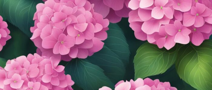 pink hydrangea ortensia flower aesthetic background wallpaper illustration 3