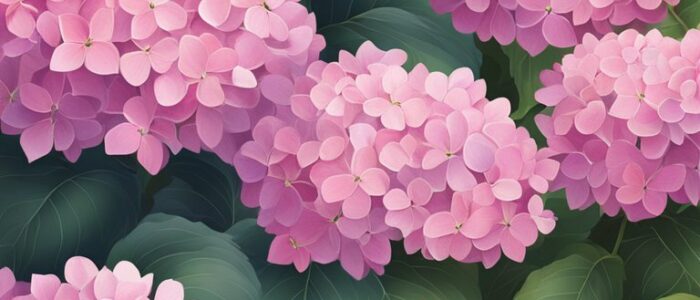 pink hydrangea ortensia flower aesthetic background wallpaper illustration 4