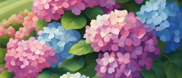 pink hydrangea ortensia flower aesthetic background wallpaper illustration 5