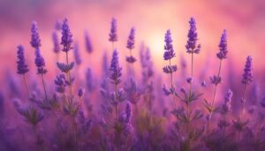 pink lavender plants flowers background wallpaper aesthetic illustration 1