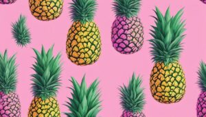 pink pineapple ananas fruit pattern background aesthetic illustration wallpaper 1