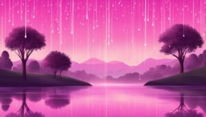 pink rain background wallpaper aesthetic illustration 5