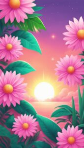 pink summer phone aesthetic wallpaper background illustration 6