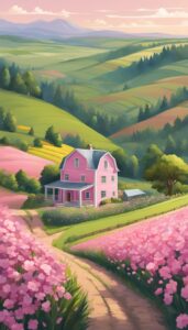 pink summer phone aesthetic wallpaper background illustration 7