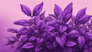 purple basil plant leaves background aesthetic illustration wallpaper 1