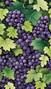 purple grape vine pattern background wallpaper illustration 1