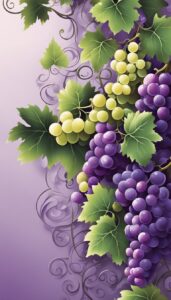 purple grape vine pattern background wallpaper illustration 2