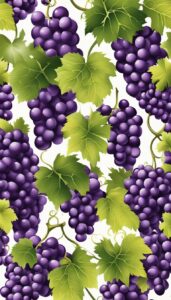 purple grape vine pattern background wallpaper illustration 3