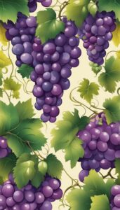 purple grape vine pattern background wallpaper illustration 4