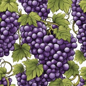 purple grape vine pattern background wallpaper illustration 5